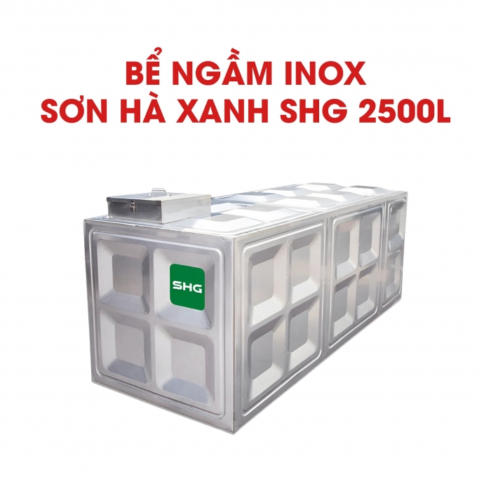 Bể nước ngầm inox Sơn Hà Xanh SHG 2500L